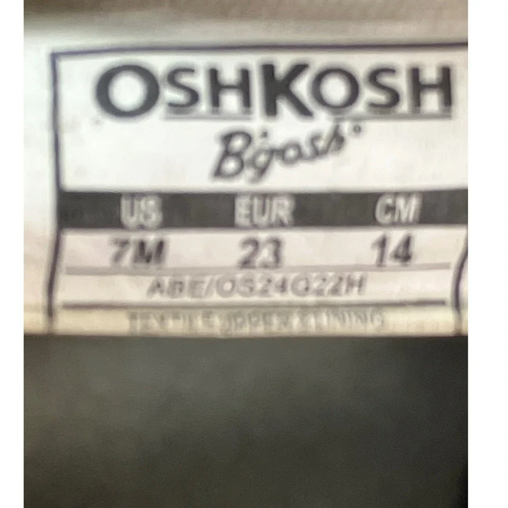 OshKosh Bgosh Toddler Boys Gray Red Closed Toe Water Sandals Size 7 OS24Q22H